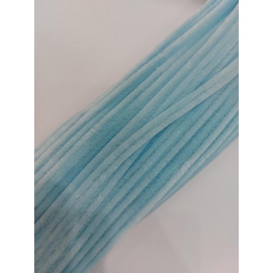 Проволока синельная 30 см цв. светло-голубой, цена за 10 шт